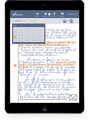 Correction dématérialisée sur tablette